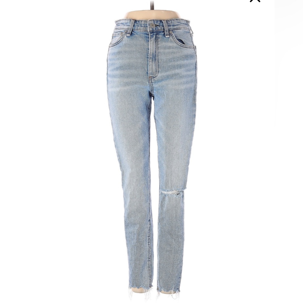 rag & bone Blue Skinny Jeans Distressed High-Waisted